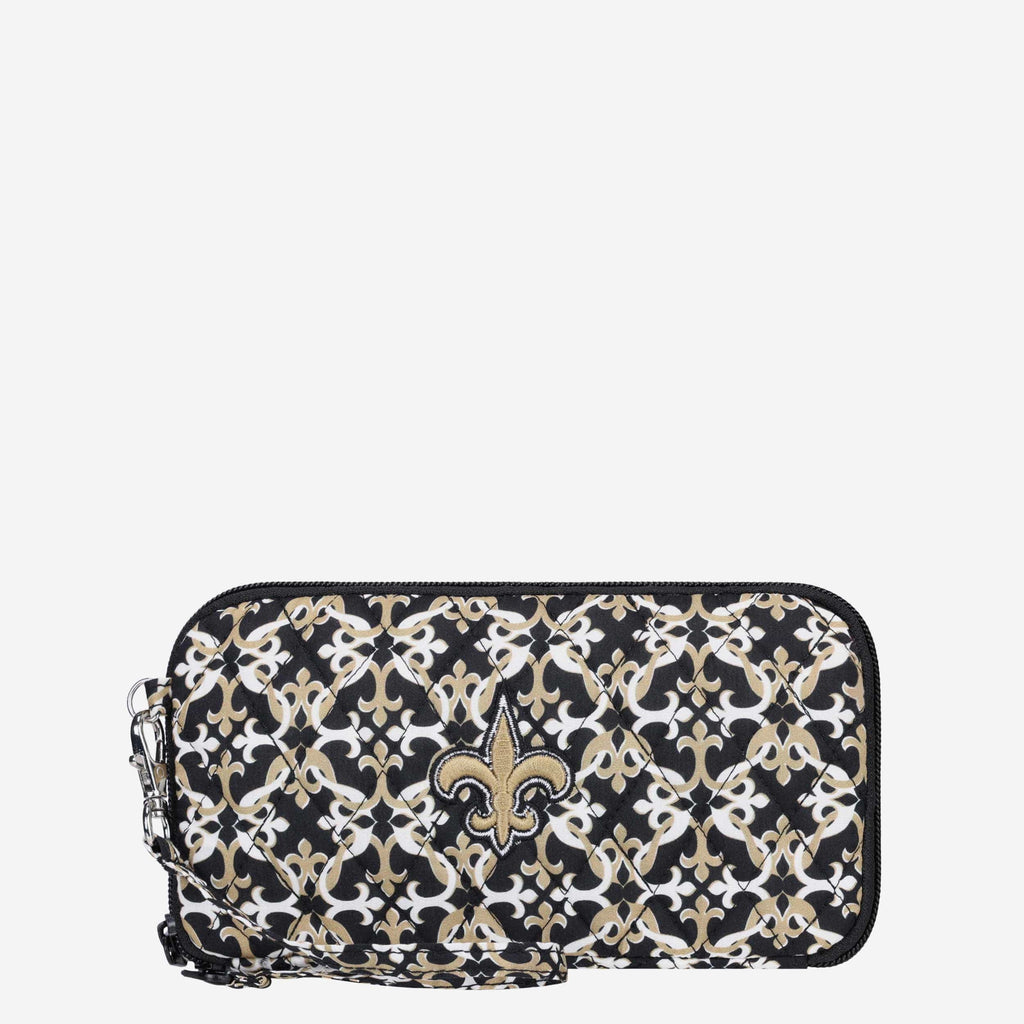 New Orleans Saints Quilted Printed Wristlet FOCO - FOCO.com