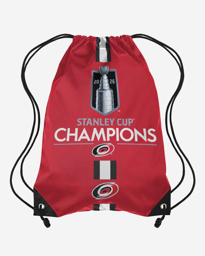 Carolina Hurricanes 2026 Stanley Cup Champions Drawstring Backpack FOCO - FOCO.com