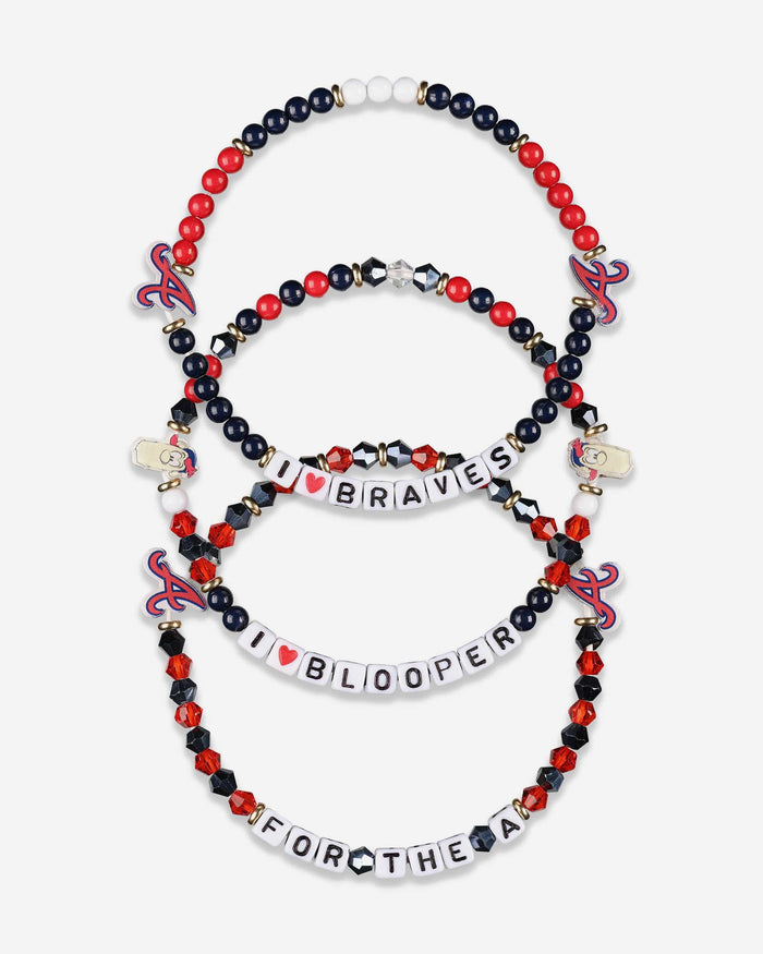 Atlanta Braves 3 Pack Friendship Bracelet FOCO - FOCO.com