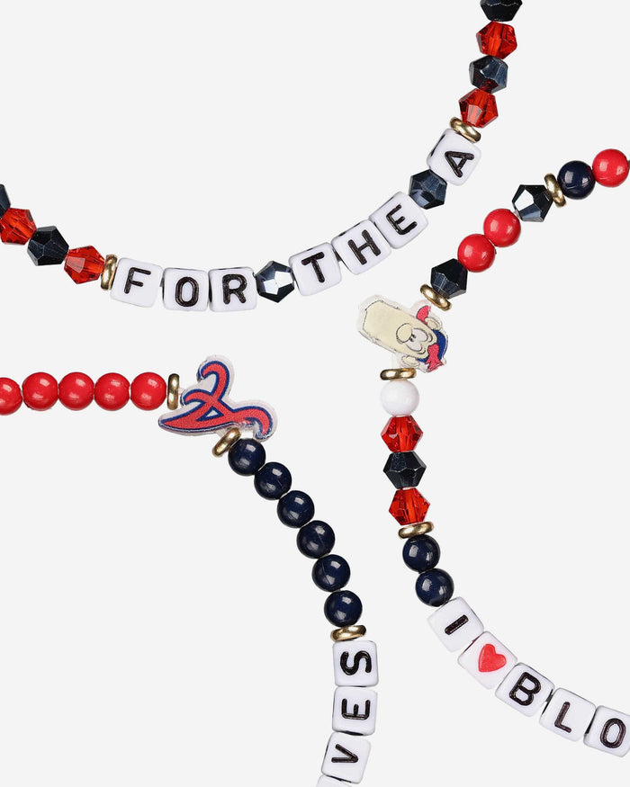 Atlanta Braves 3 Pack Friendship Bracelet FOCO - FOCO.com