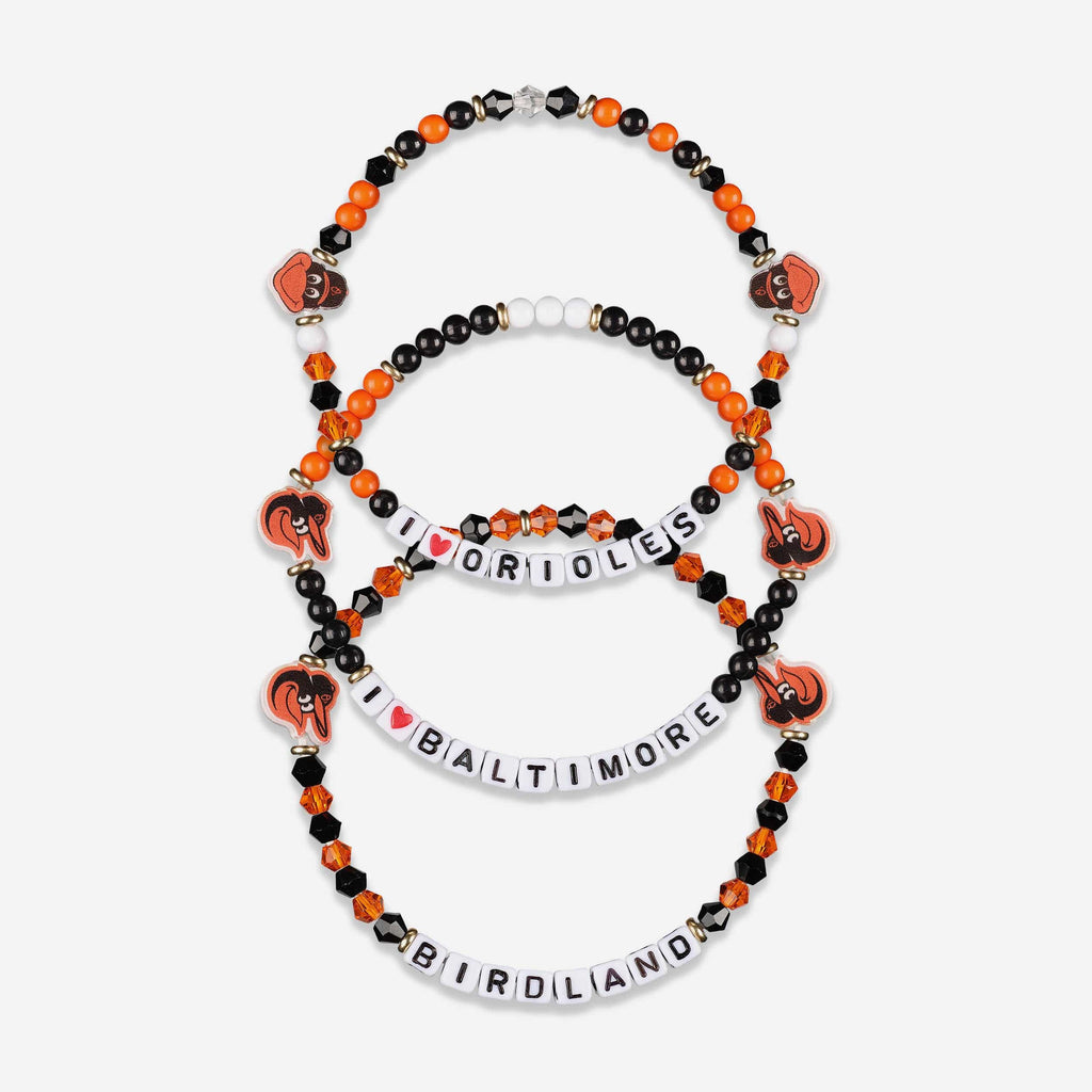 Baltimore Orioles 3 Pack Friendship Bracelet FOCO - FOCO.com