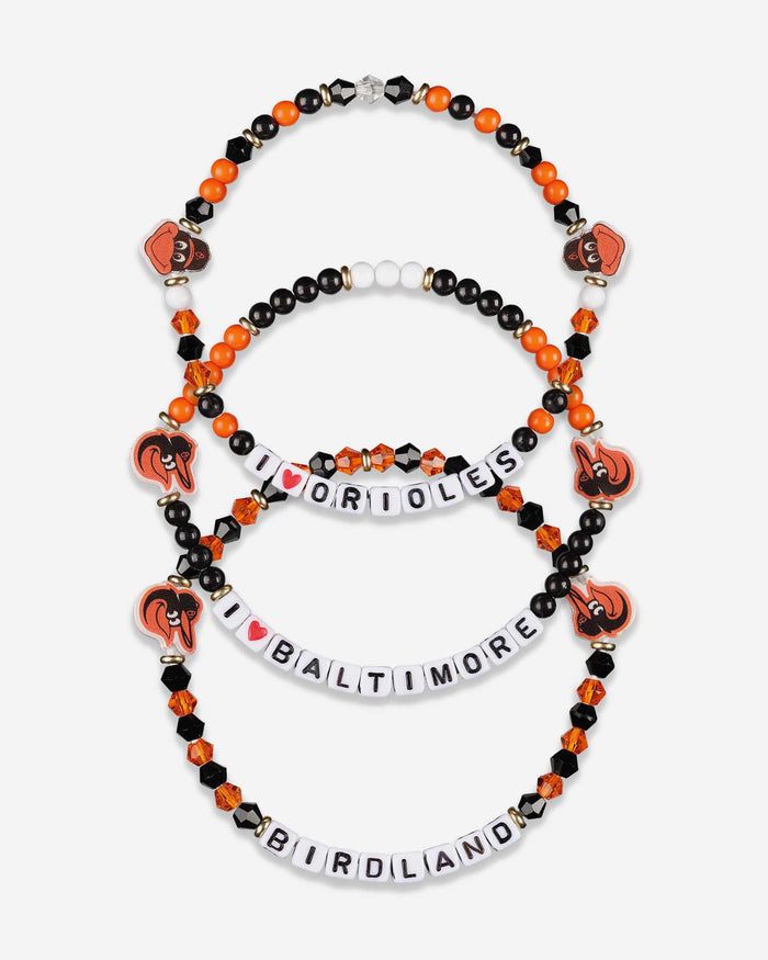 Baltimore Orioles 3 Pack Friendship Bracelet FOCO - FOCO.com