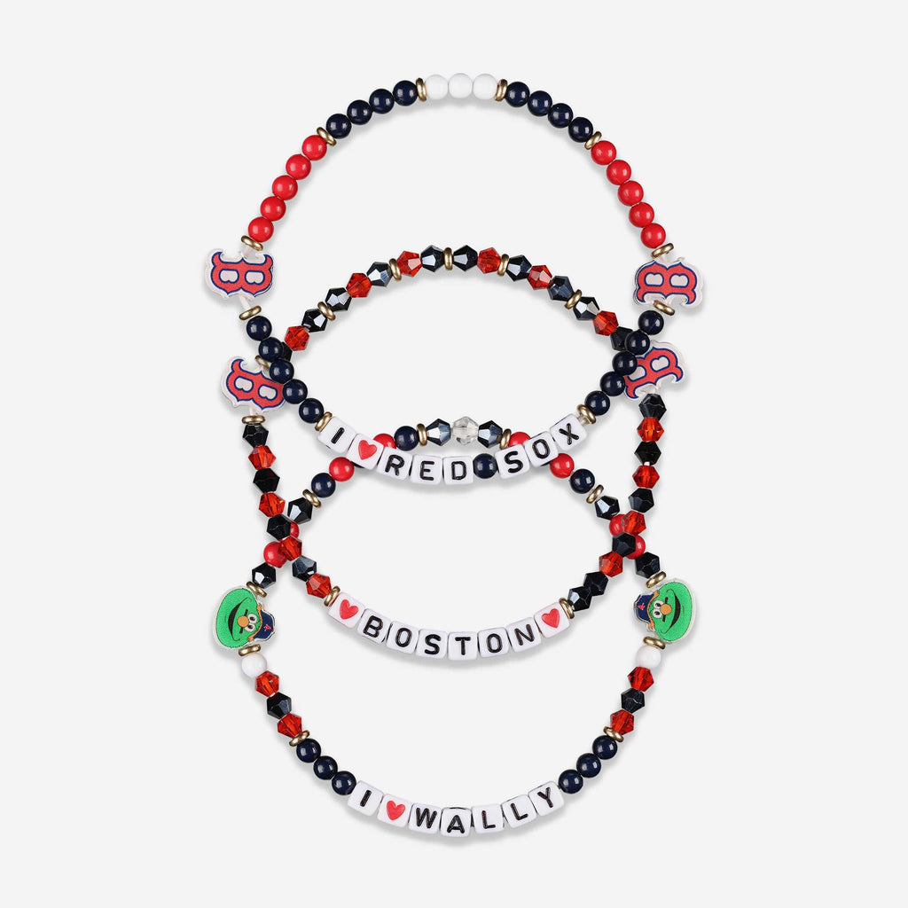 Boston Red Sox 3 Pack Friendship Bracelet FOCO - FOCO.com