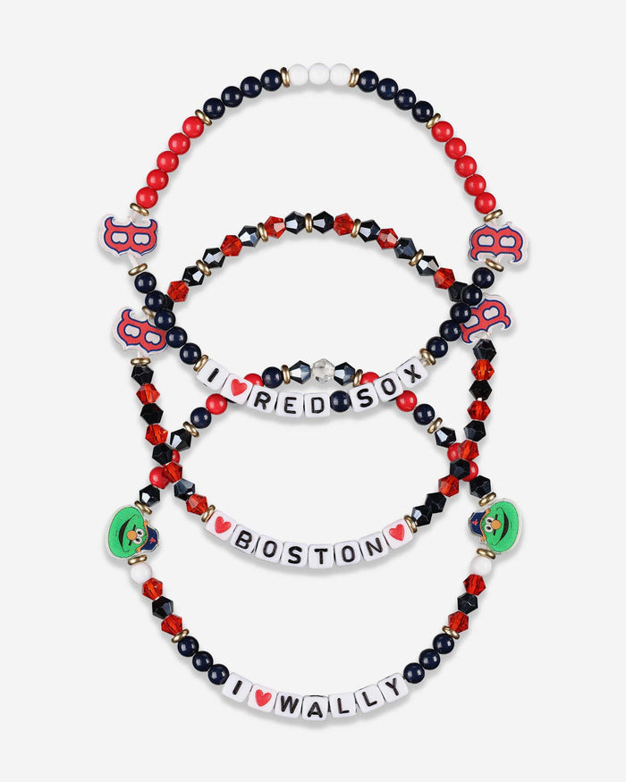 Boston Red Sox 3 Pack Friendship Bracelet FOCO - FOCO.com