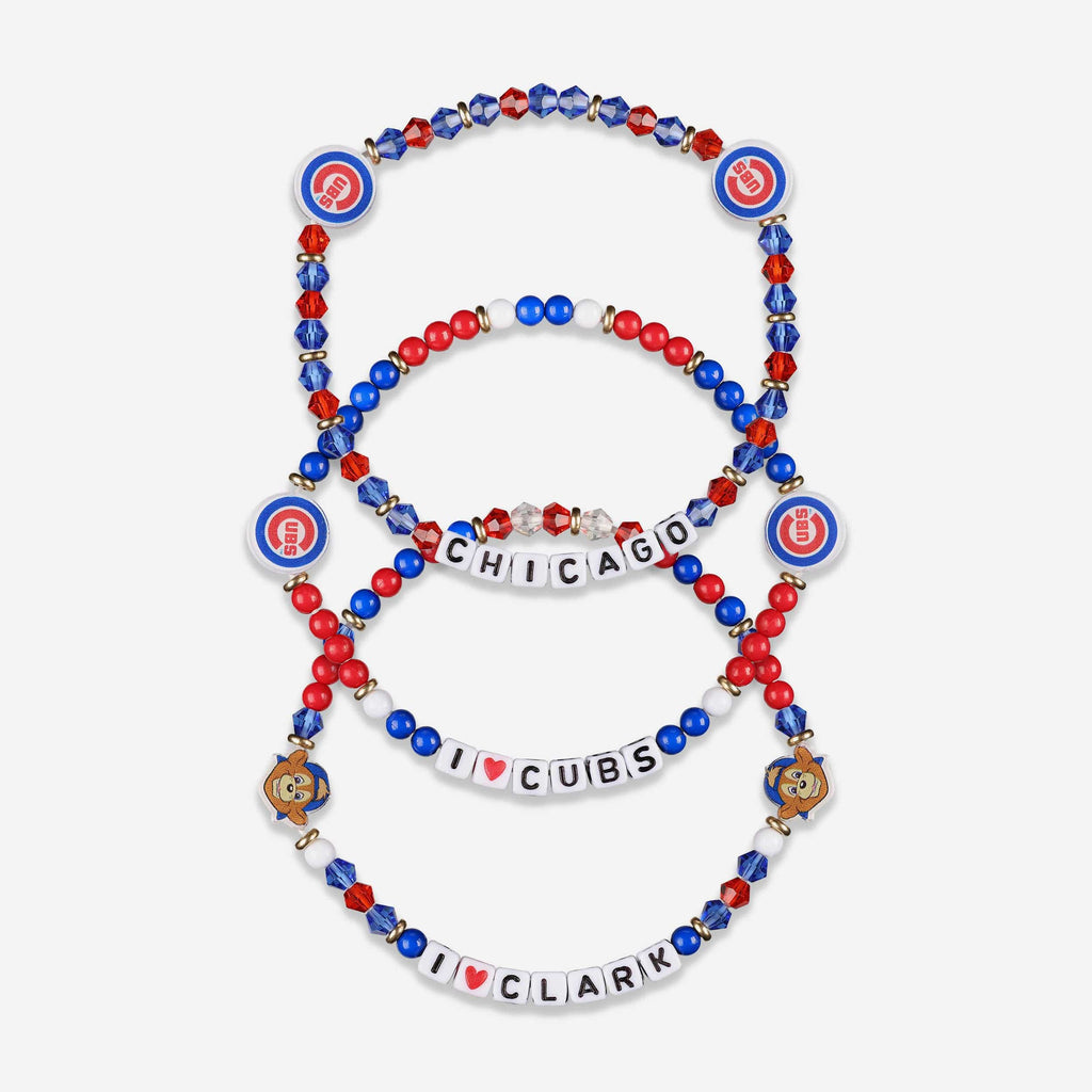 Chicago Cubs 3 Pack Friendship Bracelet FOCO - FOCO.com