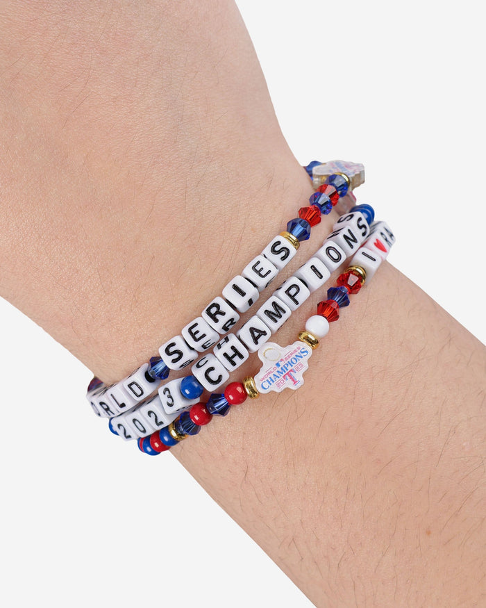 Texas Rangers 2023 World Series Champions 3 Pack Friendship Bracelet FOCO - FOCO.com