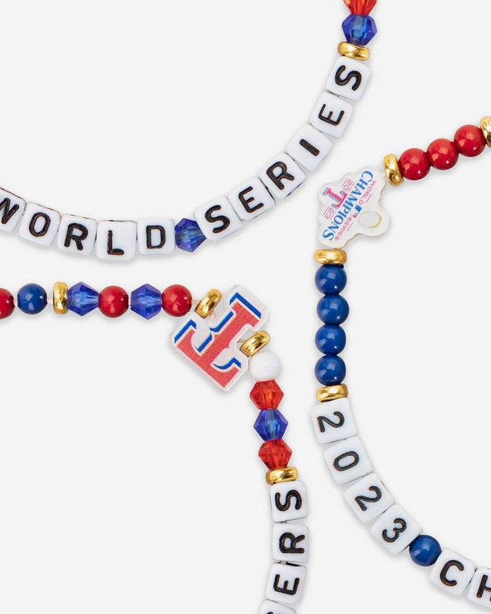 Texas Rangers 2023 World Series Champions 3 Pack Friendship Bracelet FOCO - FOCO.com