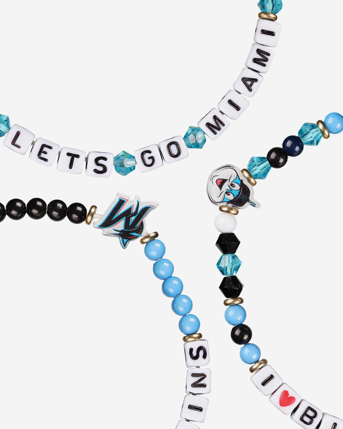 Miami Marlins 3 Pack Friendship Bracelet FOCO - FOCO.com