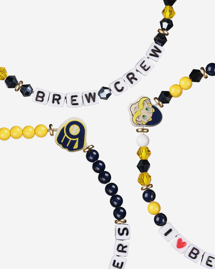 Milwaukee Brewers 3 Pack Friendship Bracelet FOCO - FOCO.com