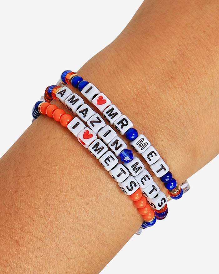 New York Mets 3 Pack Friendship Bracelet FOCO - FOCO.com