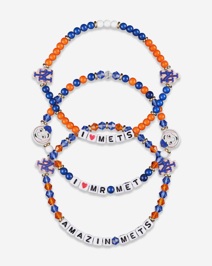 New York Mets 3 Pack Friendship Bracelet FOCO - FOCO.com