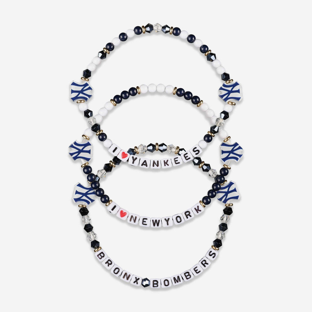 New York Yankees 3 Pack Friendship Bracelet FOCO - FOCO.com