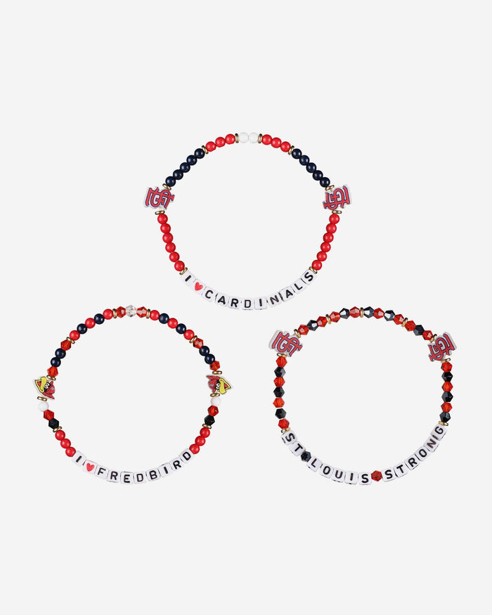 St Louis Cardinals 3 Pack Friendship Bracelet FOCO - FOCO.com