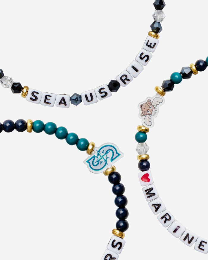 Seattle Mariners 3 Pack Friendship Bracelet FOCO - FOCO.com