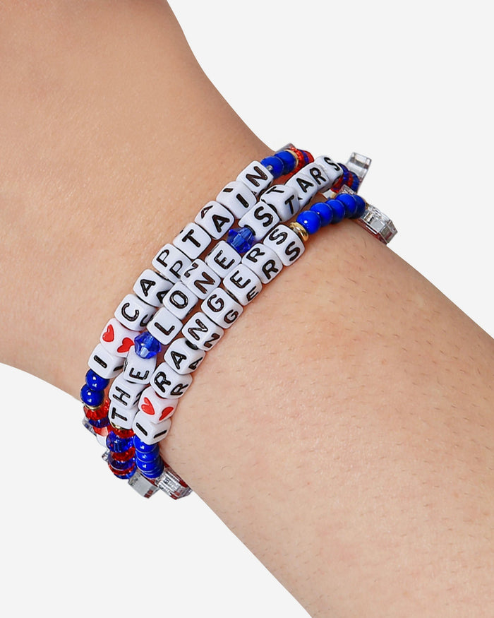 Texas Rangers 3 Pack Friendship Bracelet FOCO - FOCO.com