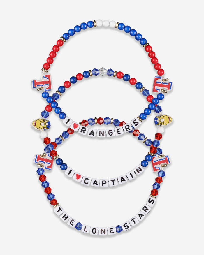 Texas Rangers 3 Pack Friendship Bracelet FOCO - FOCO.com