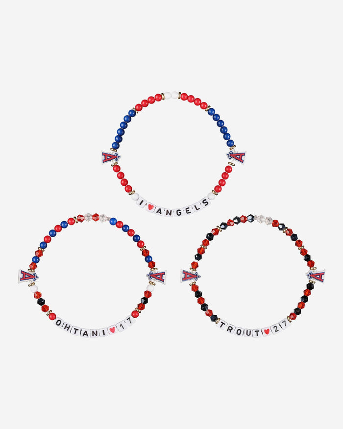 Shohei Ohtani & Mike Trout Los Angeles Angels 3 Pack Player Friendship Bracelet FOCO - FOCO.com