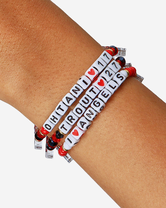 Shohei Ohtani & Mike Trout Los Angeles Angels 3 Pack Player Friendship Bracelet FOCO - FOCO.com