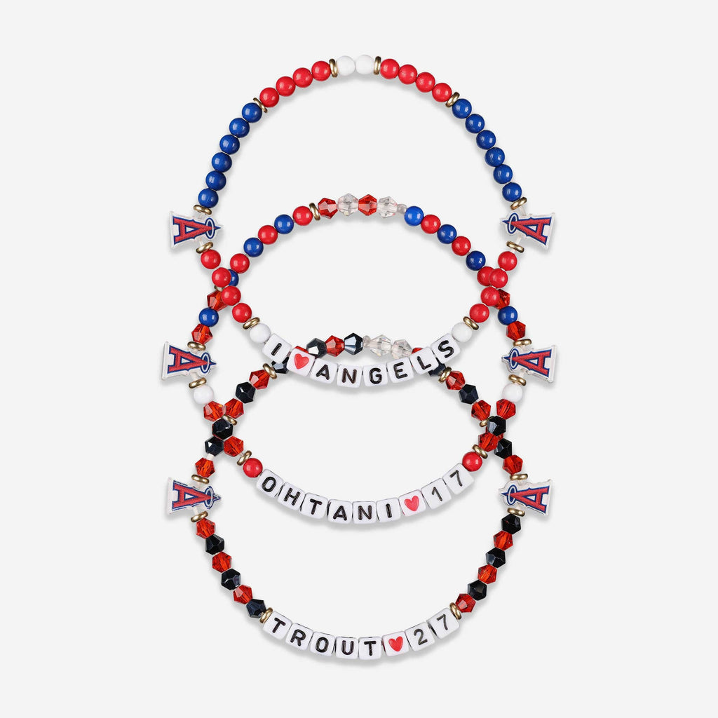 Shohei Ohtani & Mike Trout Los Angeles Angels 3 Pack Player Friendship Bracelet FOCO - FOCO.com