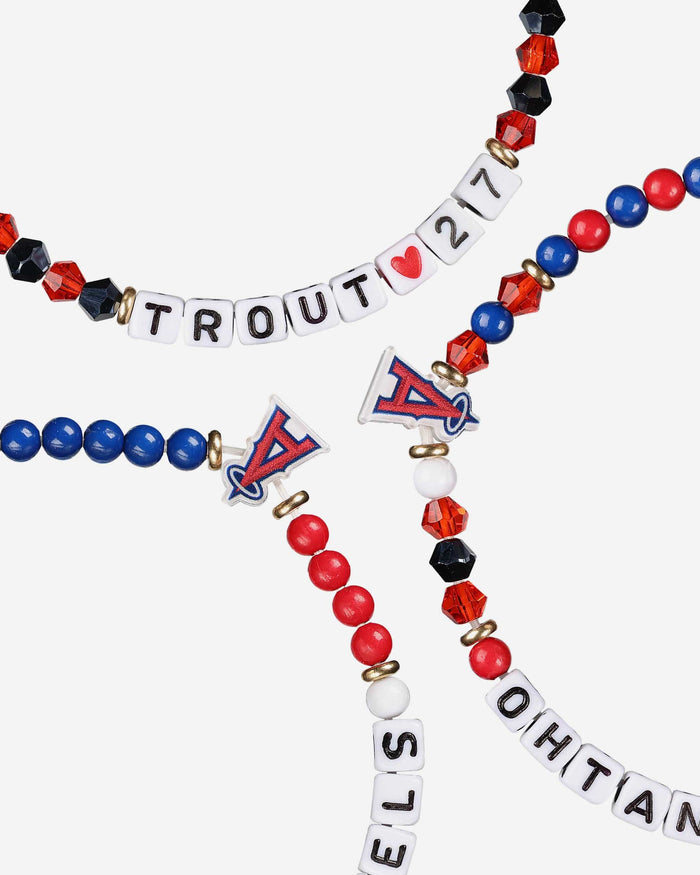 Shohei Ohtani & Mike Trout Los Angeles Angels 3 Pack Player Friendship Bracelet FOCO - FOCO.com