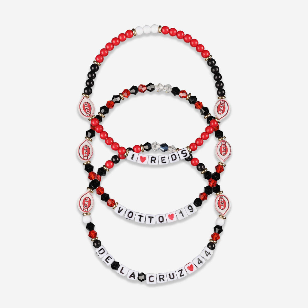 Joey Votto & Elly De La Cruz Cincinnati Reds 3 Pack Player Friendship Bracelet FOCO - FOCO.com