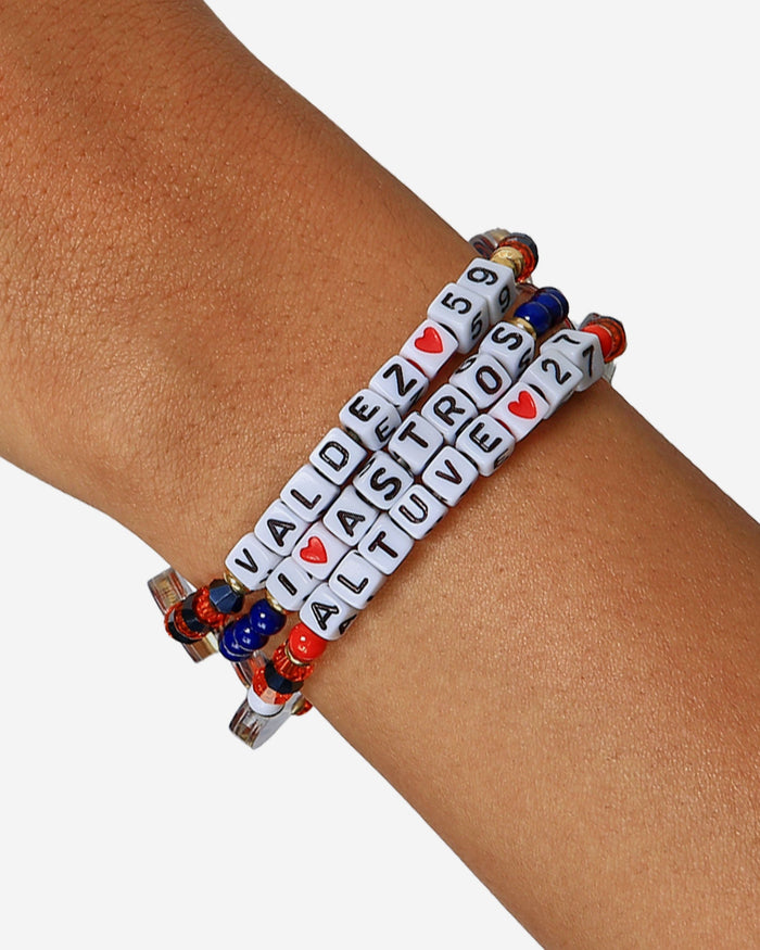 Jose Altuve & Framber Valdez Houston Astros 3 Pack Player Friendship Bracelet FOCO - FOCO.com