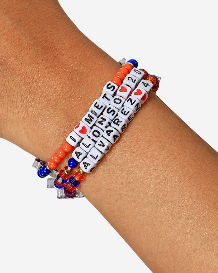 Pete Alonso & Francisco Alvarez New York Mets 3 Pack Player Friendship Bracelet FOCO - FOCO.com