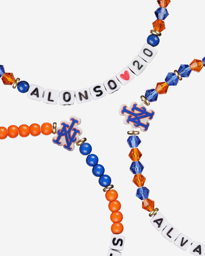 Pete Alonso & Francisco Alvarez New York Mets 3 Pack Player Friendship Bracelet FOCO - FOCO.com