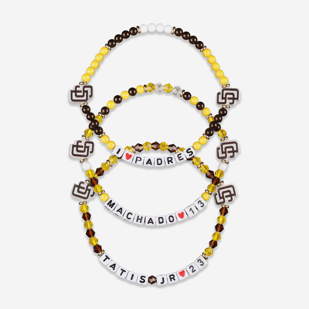 Manny Machado & Fernando Tatis Jr San Diego Padres 3 Pack Player Friendship Bracelet FOCO - FOCO.com