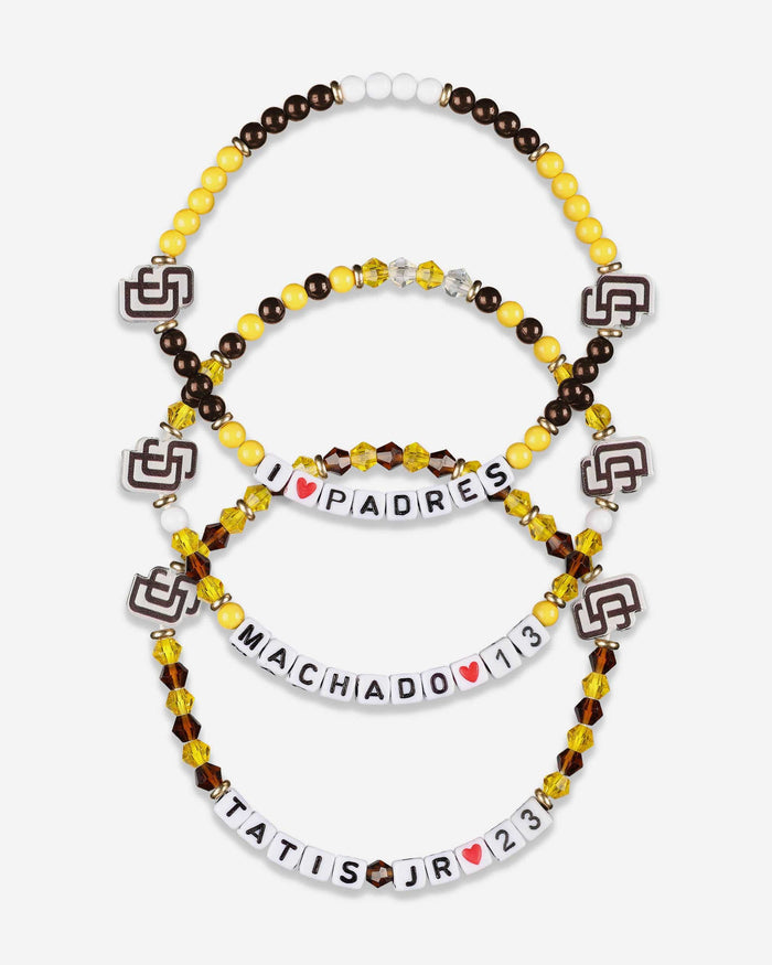 Manny Machado & Fernando Tatis Jr San Diego Padres 3 Pack Player Friendship Bracelet FOCO - FOCO.com