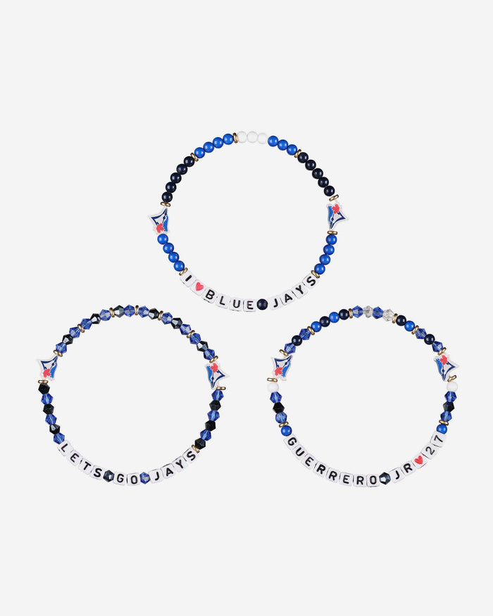 Vladimir Guerrero Jr Toronto Blue Jays 3 Pack Player Friendship Bracelet FOCO - FOCO.com