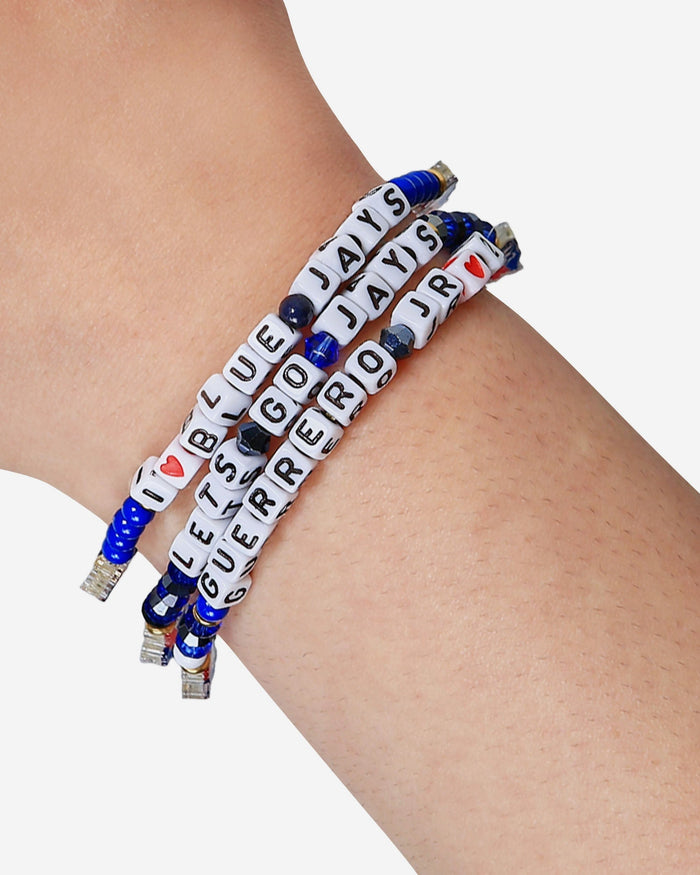 Vladimir Guerrero Jr Toronto Blue Jays 3 Pack Player Friendship Bracelet FOCO - FOCO.com