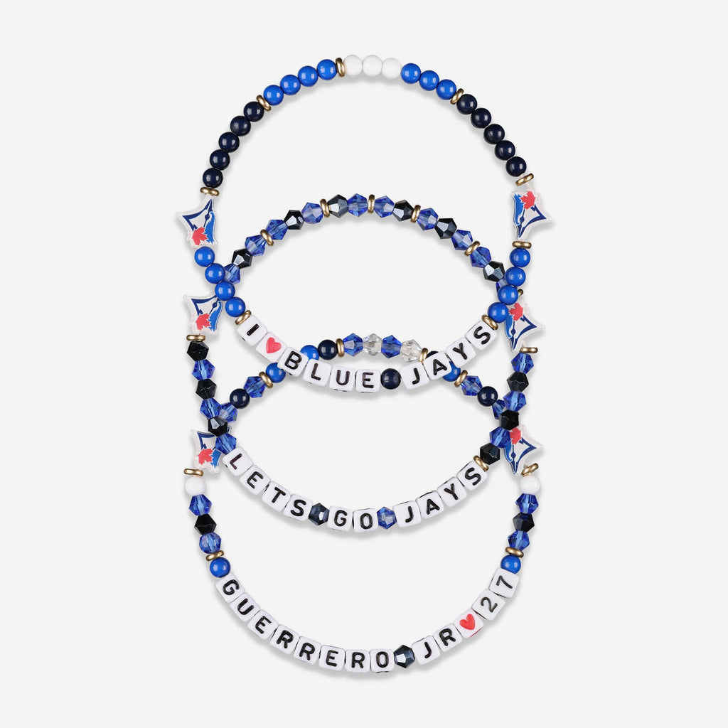 Vladimir Guerrero Jr Toronto Blue Jays 3 Pack Player Friendship Bracelet FOCO - FOCO.com