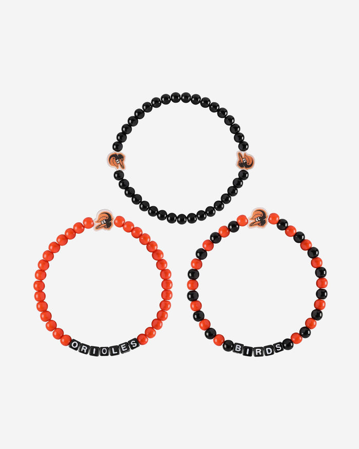 Baltimore Orioles 3 Pack Beaded Friendship Bracelet FOCO - FOCO.com