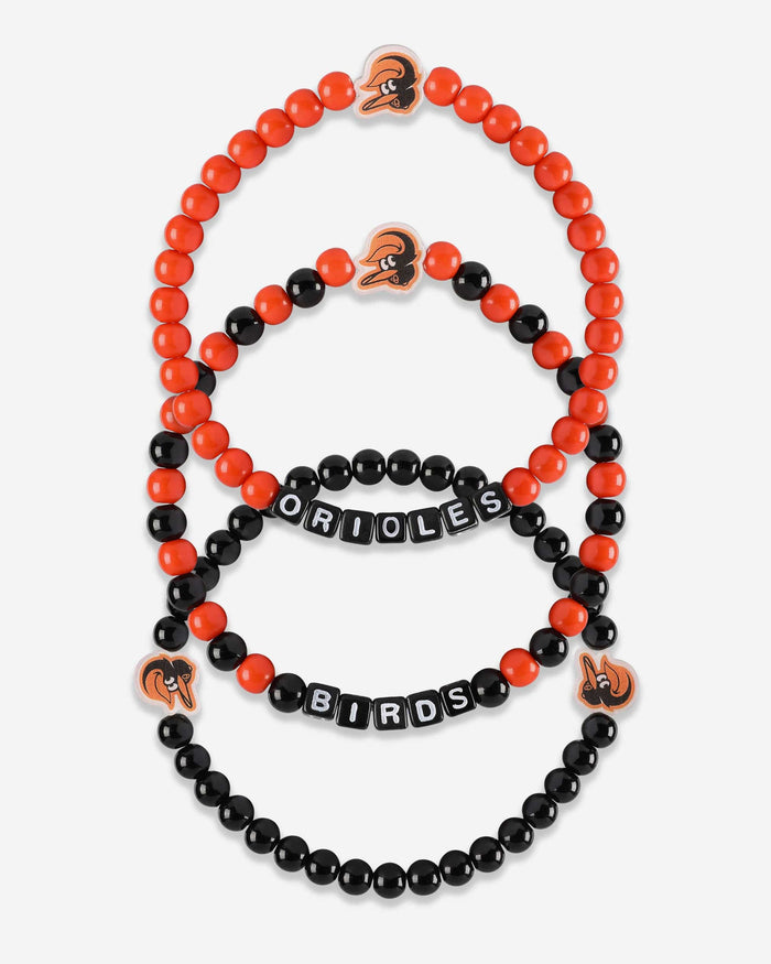 Baltimore Orioles 3 Pack Beaded Friendship Bracelet FOCO - FOCO.com