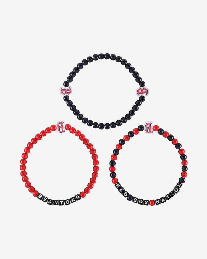 Boston Red Sox 3 Pack Beaded Friendship Bracelet FOCO - FOCO.com