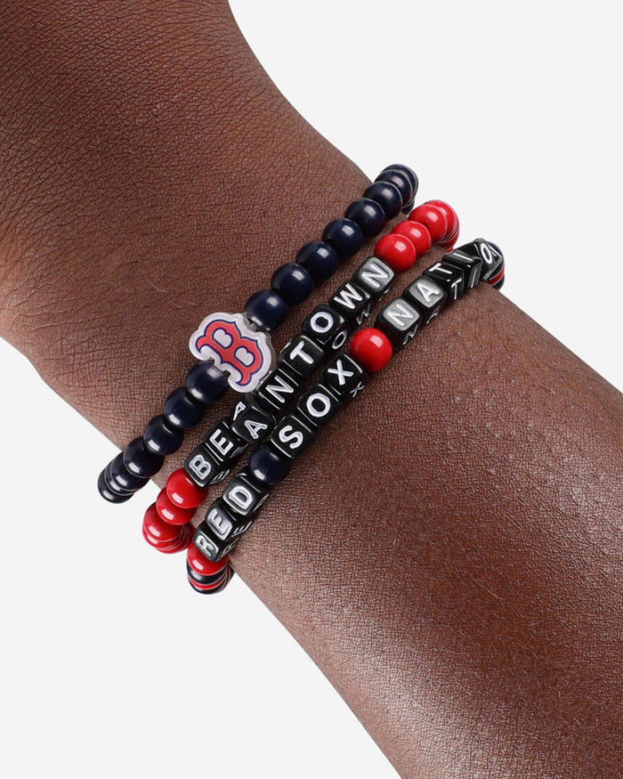 Boston Red Sox 3 Pack Beaded Friendship Bracelet FOCO - FOCO.com