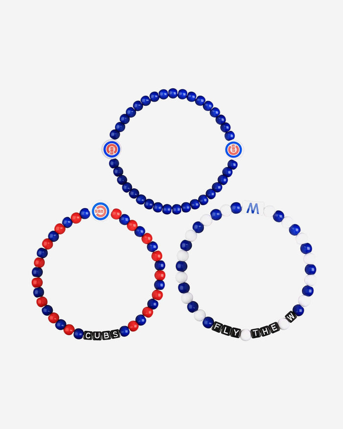 Chicago Cubs 3 Pack Beaded Friendship Bracelet FOCO - FOCO.com