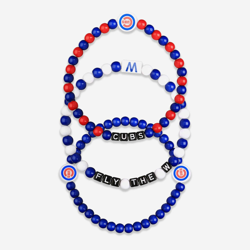 Chicago Cubs 3 Pack Beaded Friendship Bracelet FOCO - FOCO.com