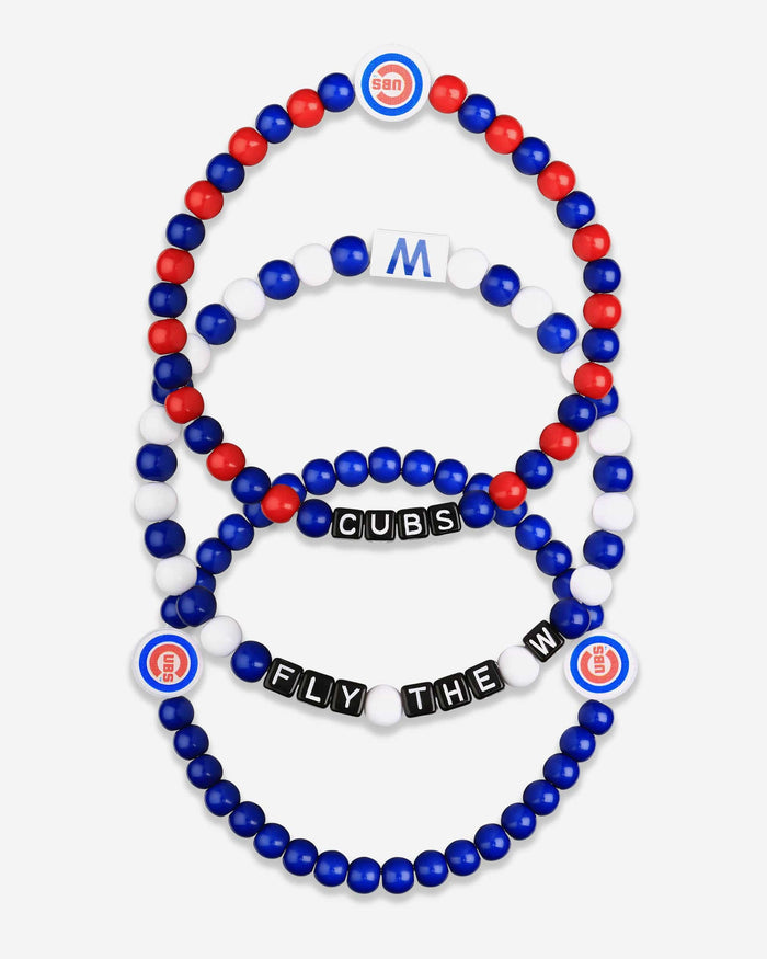 Chicago Cubs 3 Pack Beaded Friendship Bracelet FOCO - FOCO.com