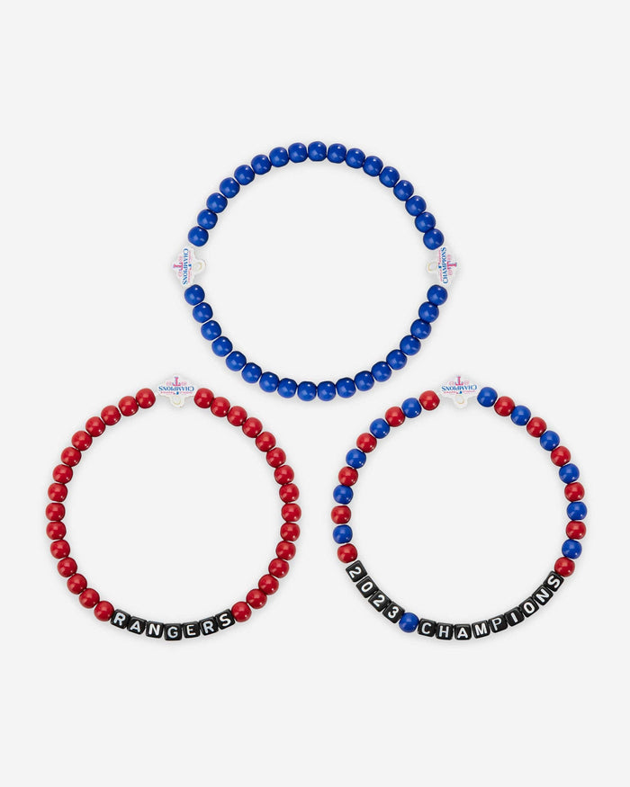 Texas Rangers 2023 World Series Champions 3 Pack Beaded Friendship Bracelet FOCO - FOCO.com