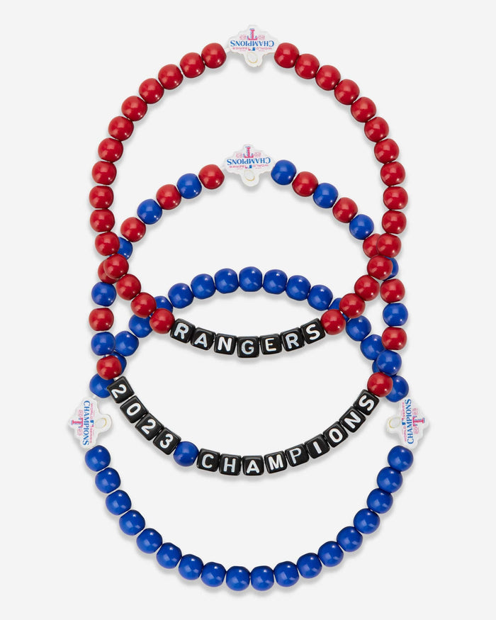 Texas Rangers 2023 World Series Champions 3 Pack Beaded Friendship Bracelet FOCO - FOCO.com