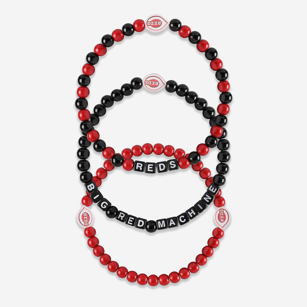 Cincinnati Reds 3 Pack Beaded Friendship Bracelet FOCO - FOCO.com