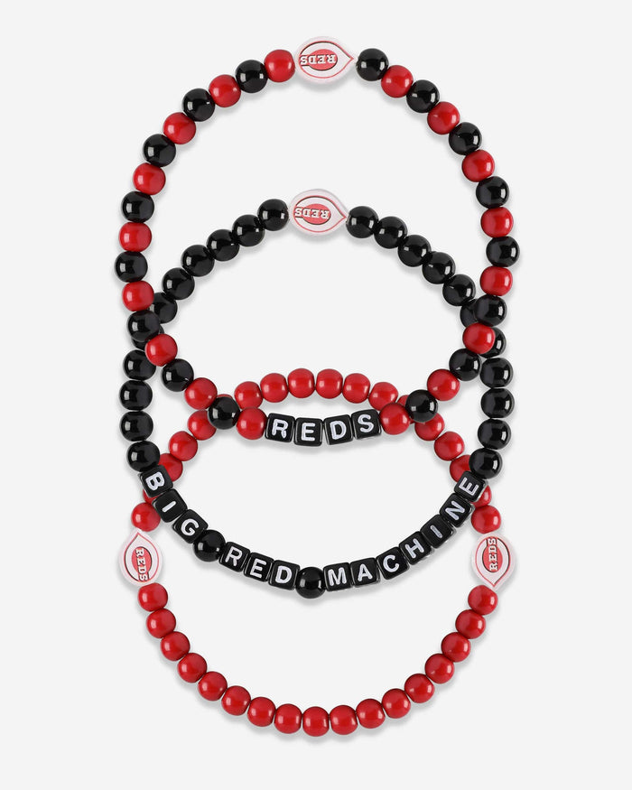 Cincinnati Reds 3 Pack Beaded Friendship Bracelet FOCO - FOCO.com