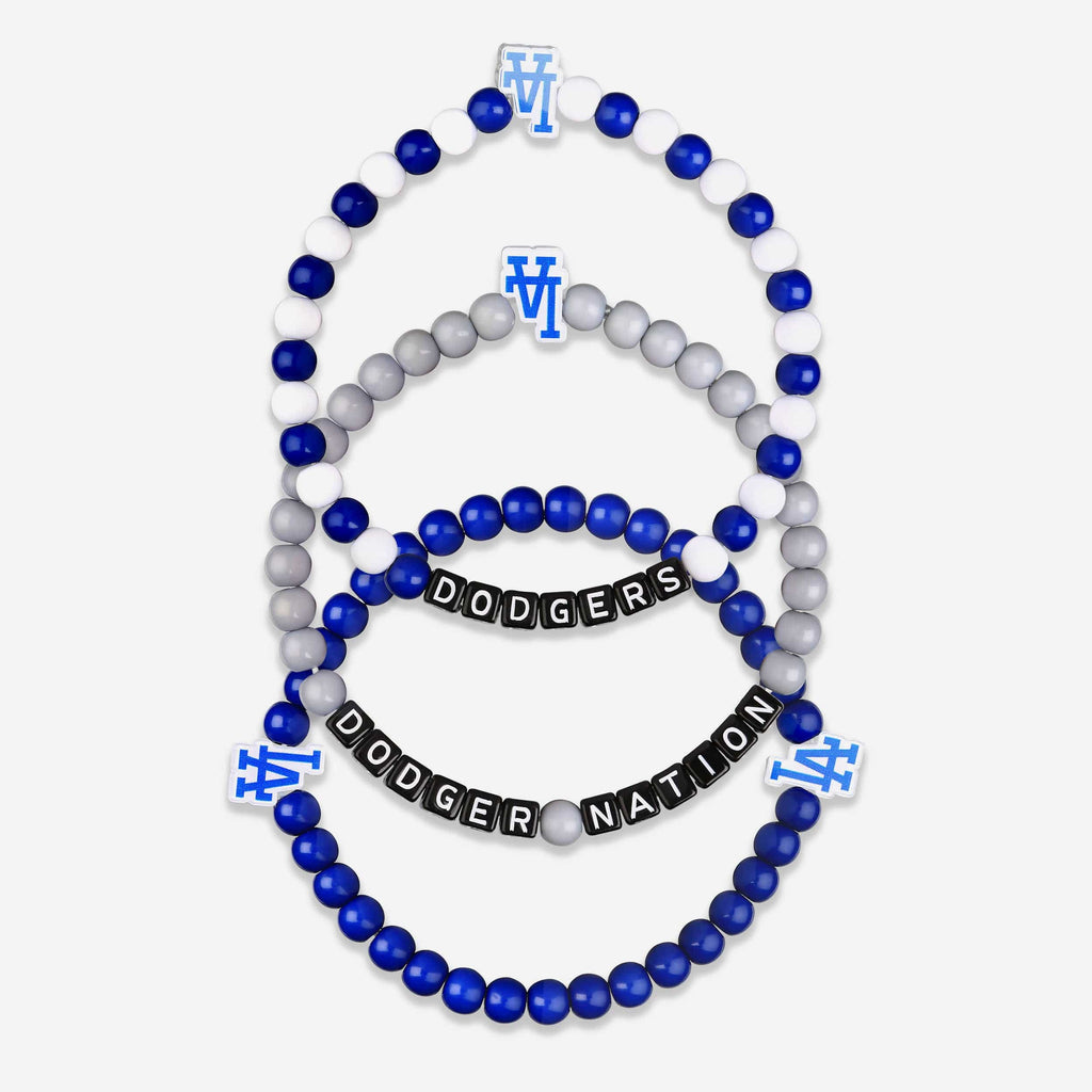 Los Angeles Dodgers 3 Pack Beaded Friendship Bracelet FOCO - FOCO.com