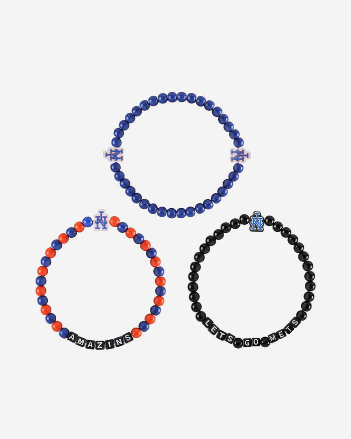 New York Mets 3 Pack Beaded Friendship Bracelet FOCO - FOCO.com