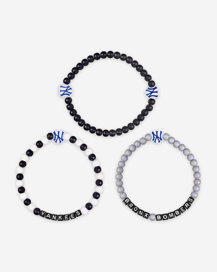 New York Yankees 3 Pack Beaded Friendship Bracelet FOCO - FOCO.com