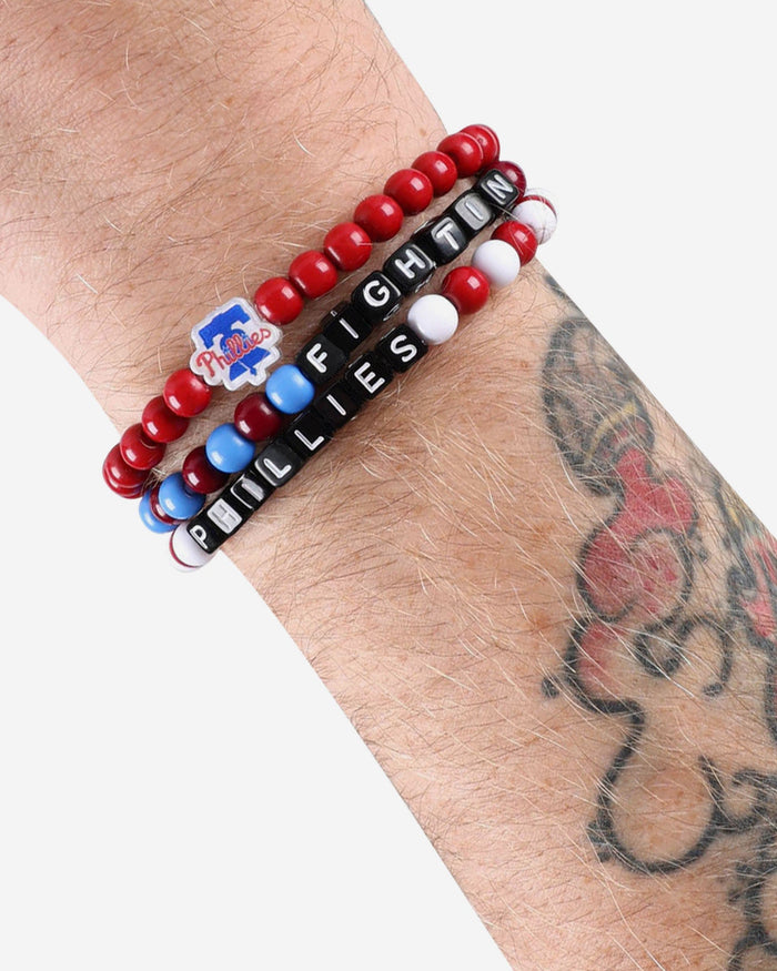 Philadelphia Phillies 3 Pack Beaded Friendship Bracelet FOCO - FOCO.com