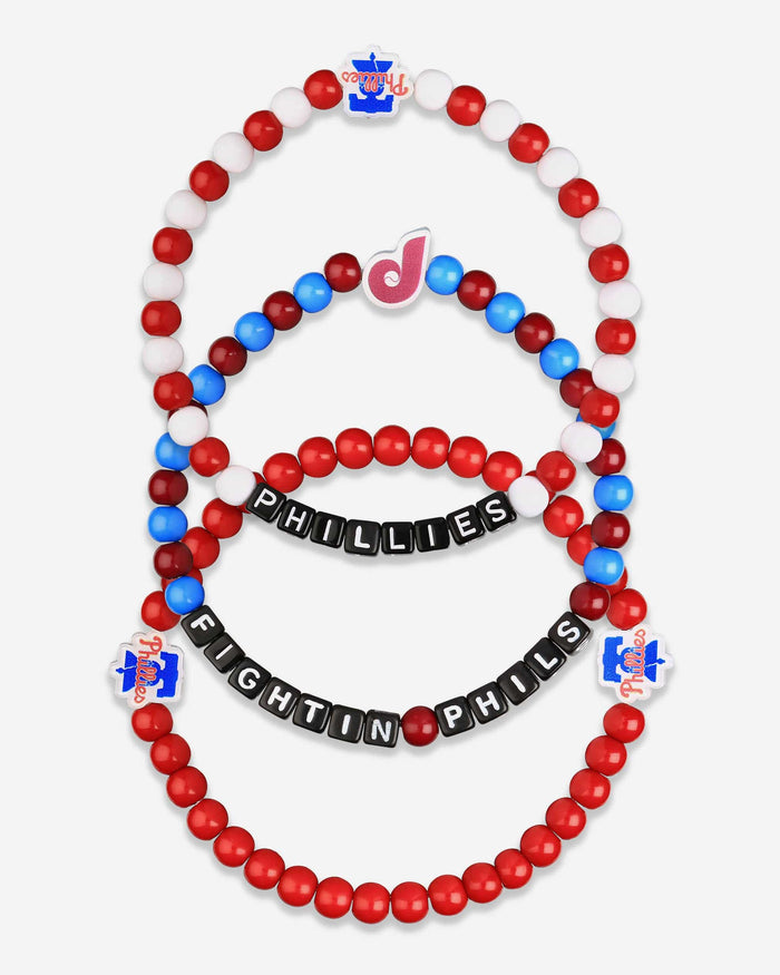 Philadelphia Phillies 3 Pack Beaded Friendship Bracelet FOCO - FOCO.com