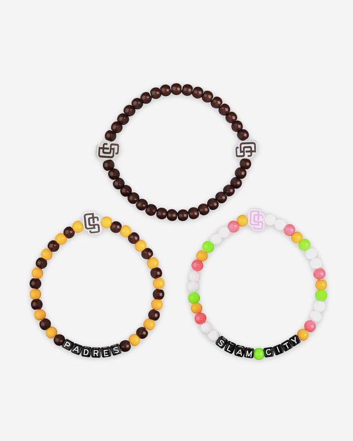 San Diego Padres 3 Pack Beaded Friendship Bracelet FOCO - FOCO.com